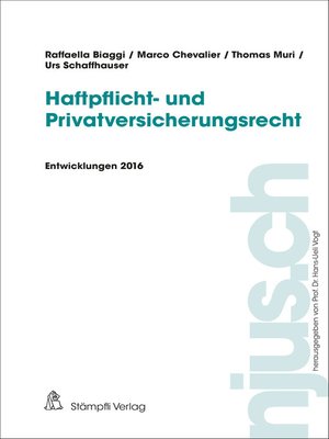 cover image of Haftpflicht- und Privatversicherungsrecht
